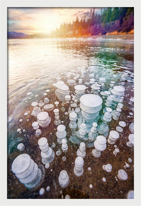 Ice Bubbles Beneath The Surface