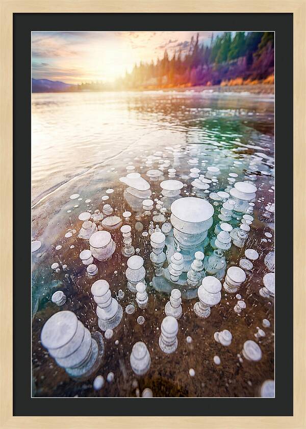 Ice Bubbles Beneath The Surface