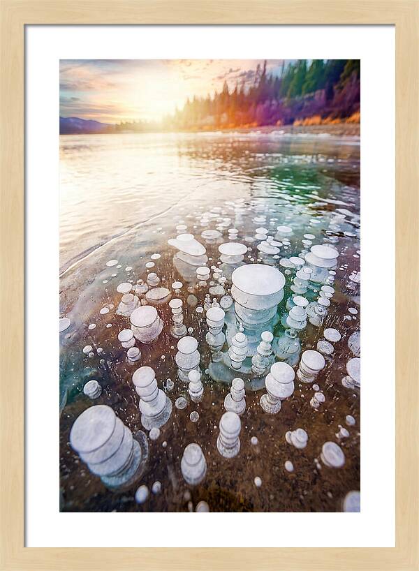 Ice Bubbles Beneath The Surface