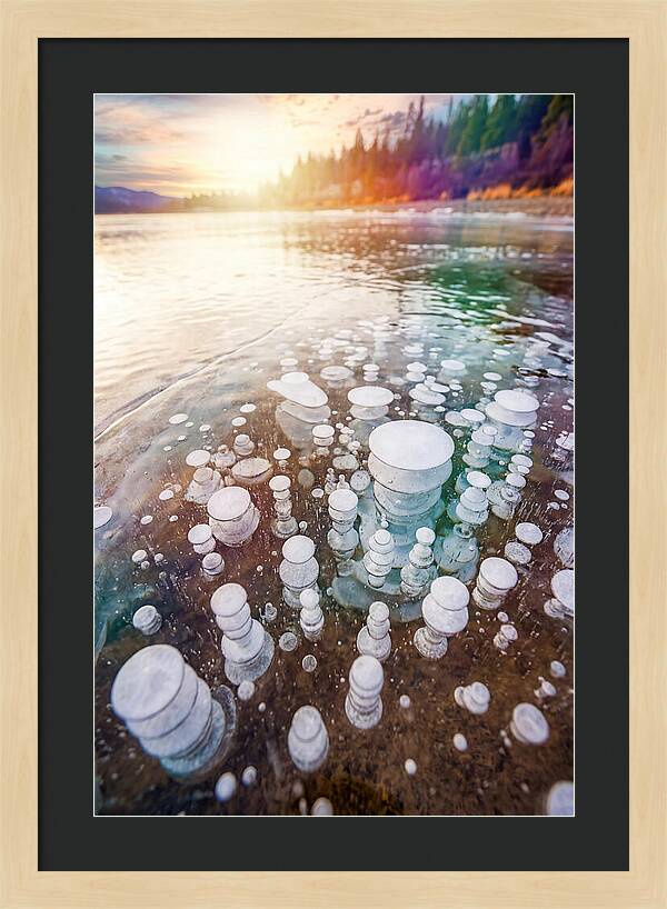Ice Bubbles Beneath The Surface