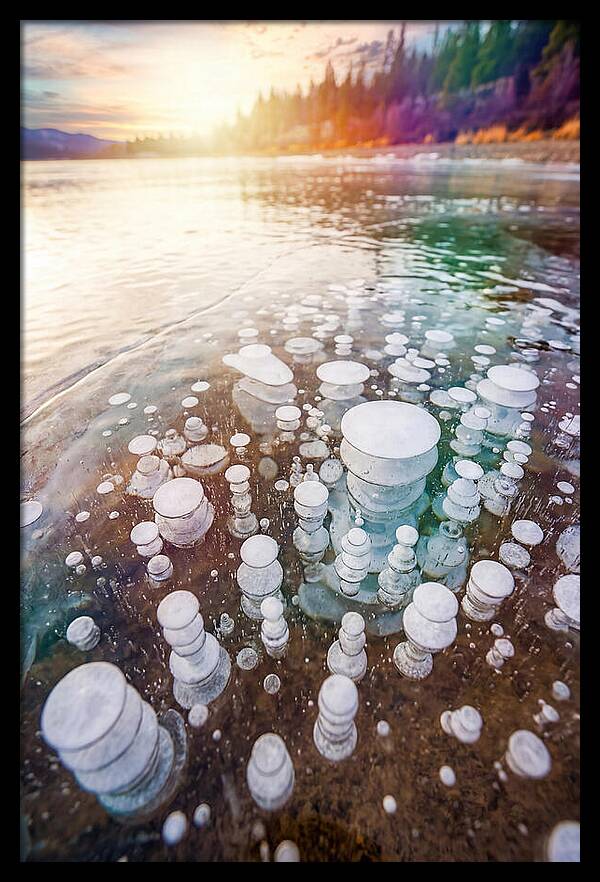 Ice Bubbles Beneath The Surface