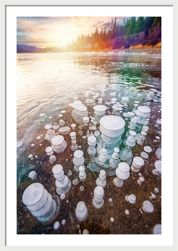 Ice Bubbles Beneath The Surface