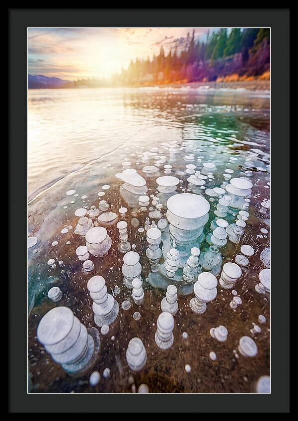 Ice Bubbles Beneath The Surface