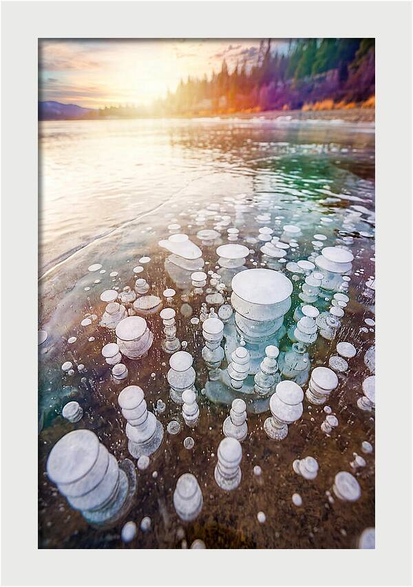 Ice Bubbles Beneath The Surface