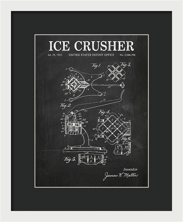 Ice Crusher Chalkboard Patent Us2046396a