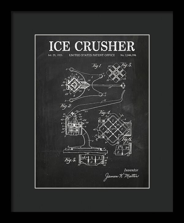 Ice Crusher Chalkboard Patent Us2046396a