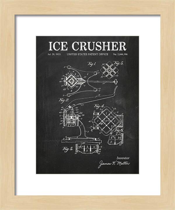 Ice Crusher Chalkboard Patent Us2046396a