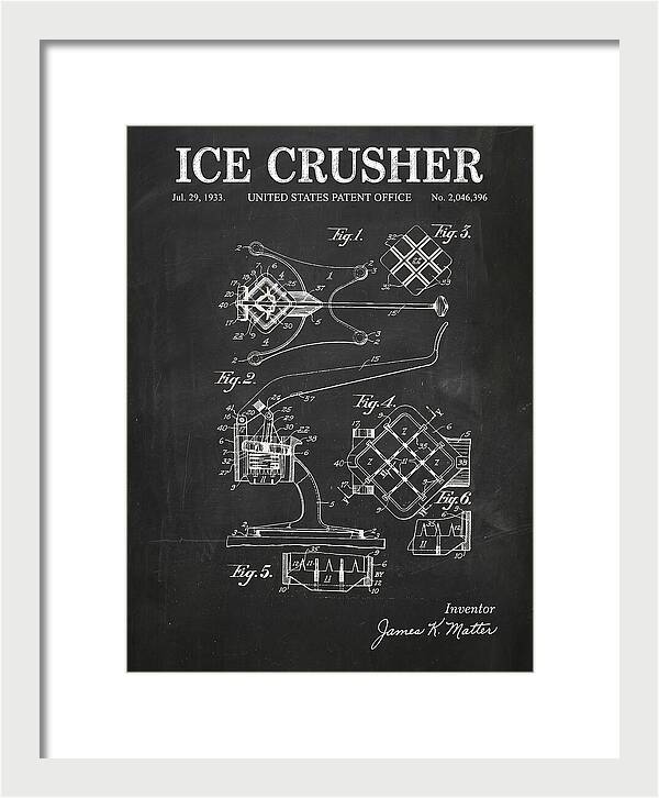 Ice Crusher Chalkboard Patent Us2046396a