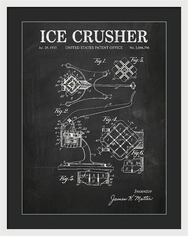 Ice Crusher Chalkboard Patent Us2046396a