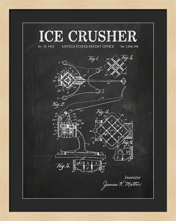 Ice Crusher Chalkboard Patent Us2046396a