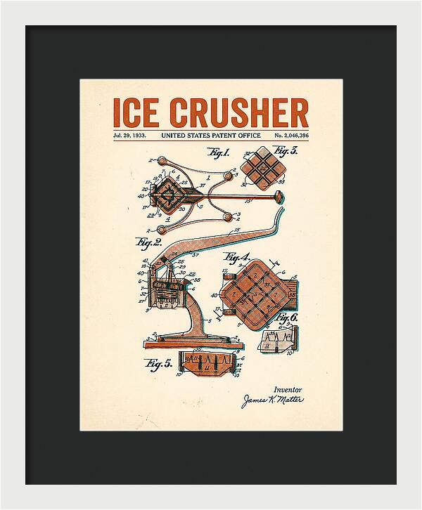 Ice Crusher Retro Patent Us2046396a