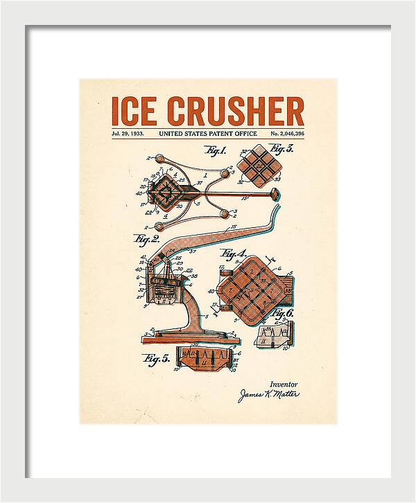 Ice Crusher Retro Patent Us2046396a