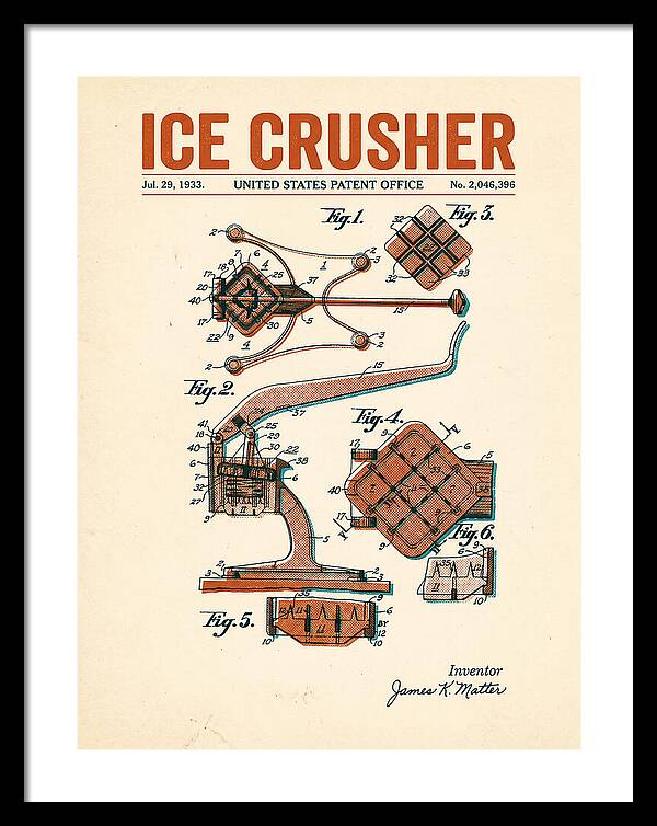 Ice Crusher Retro Patent Us2046396a