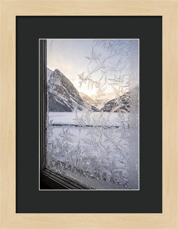 Ice Crystals On Frosted Glass