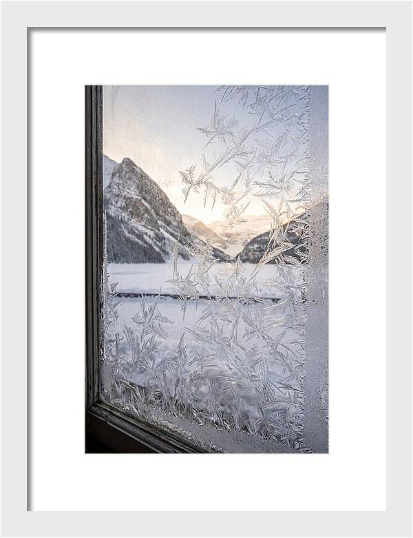 Ice Crystals On Frosted Glass