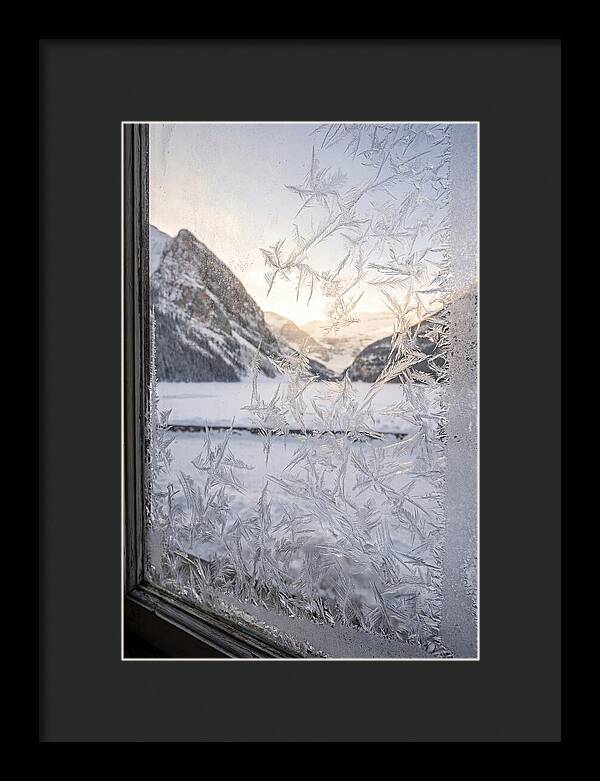 Ice Crystals On Frosted Glass