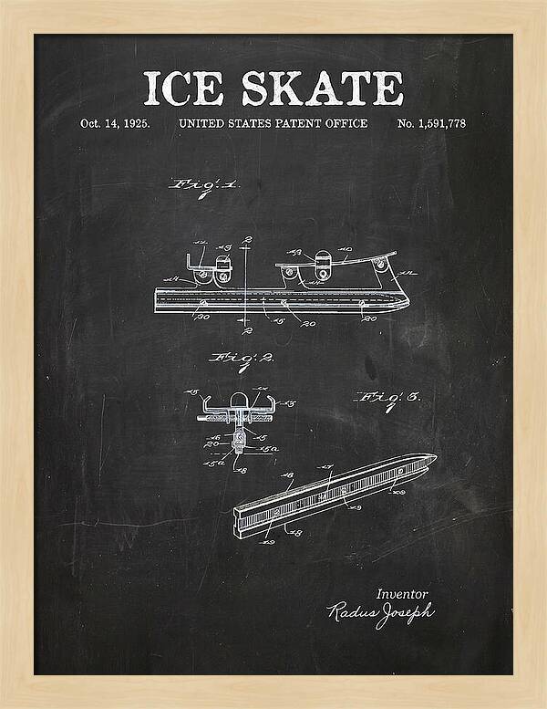 Ice Skate Chalkboard Patent Us1591778a
