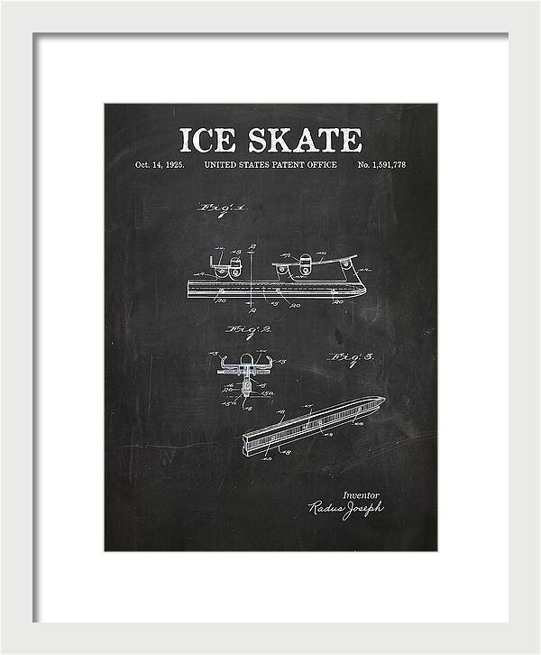 Ice Skate Chalkboard Patent Us1591778a