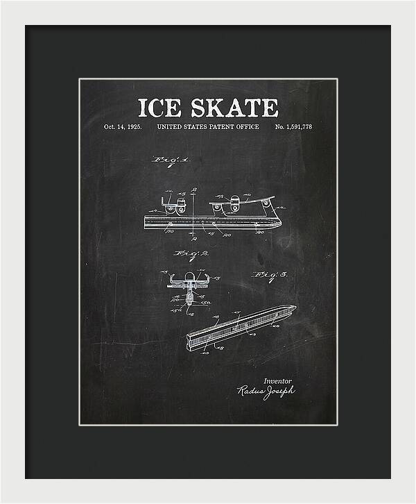 Ice Skate Chalkboard Patent Us1591778a