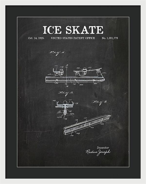 Ice Skate Chalkboard Patent Us1591778a