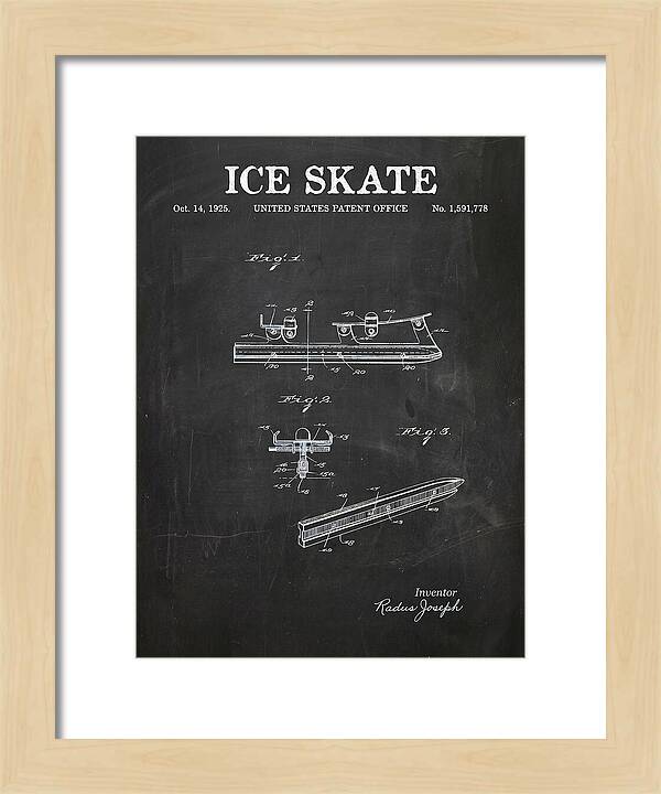 Ice Skate Chalkboard Patent Us1591778a