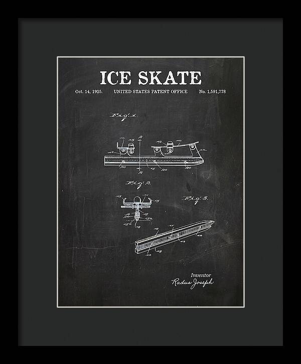 Ice Skate Chalkboard Patent Us1591778a