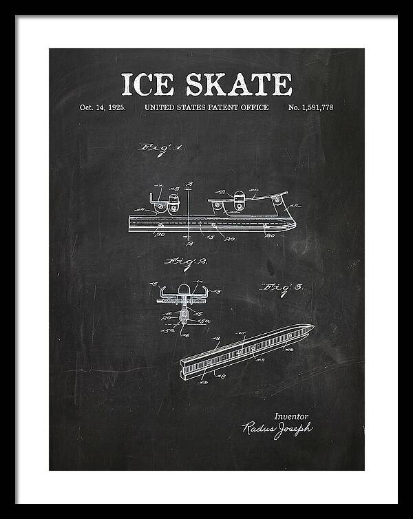 Ice Skate Chalkboard Patent Us1591778a