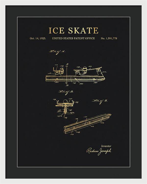 Ice Skate Gold Patent Us1591778a
