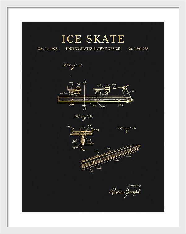 Ice Skate Gold Patent Us1591778a