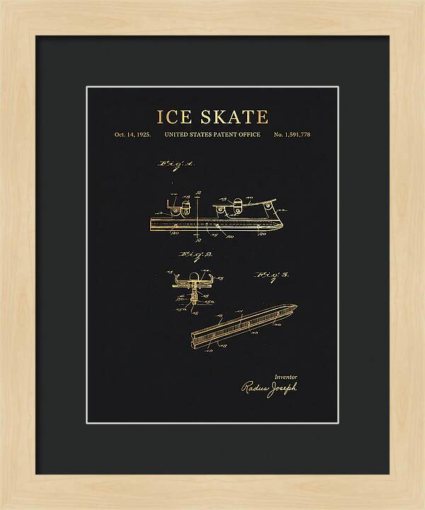 Ice Skate Gold Patent Us1591778a
