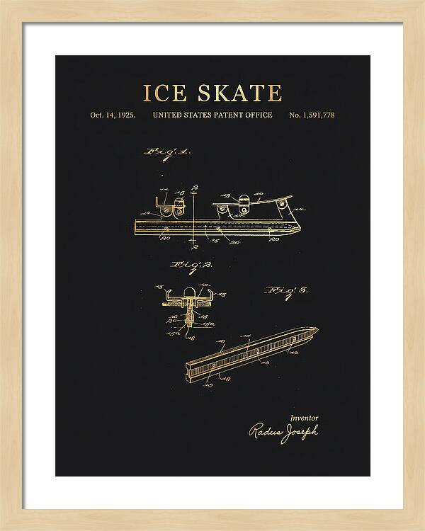 Ice Skate Gold Patent Us1591778a