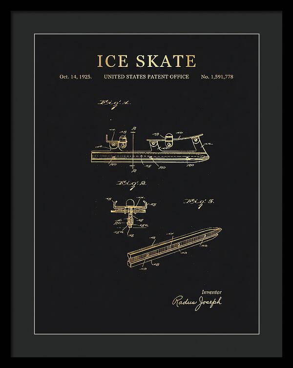 Ice Skate Gold Patent Us1591778a