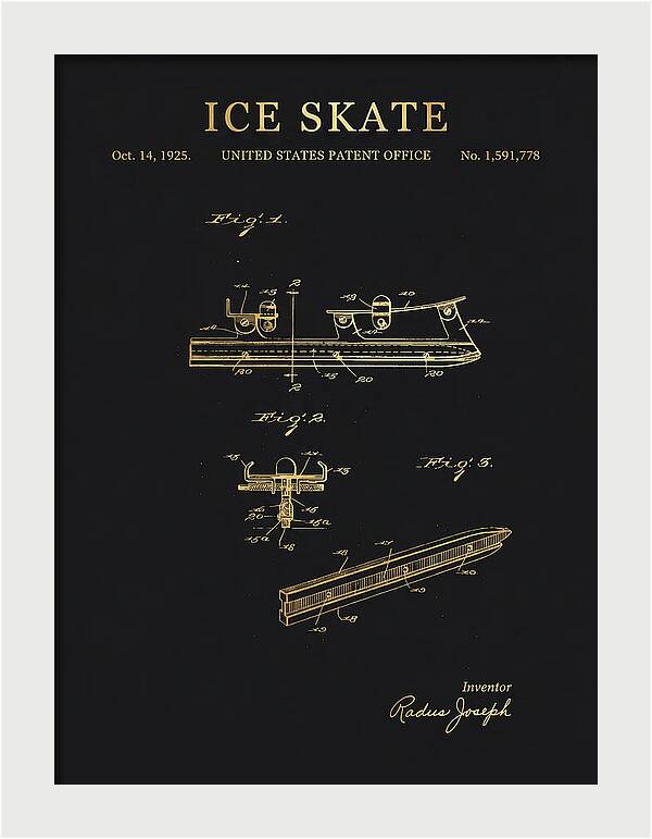 Ice Skate Gold Patent Us1591778a