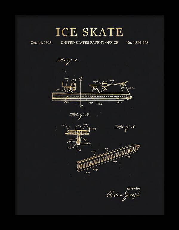 Ice Skate Gold Patent Us1591778a