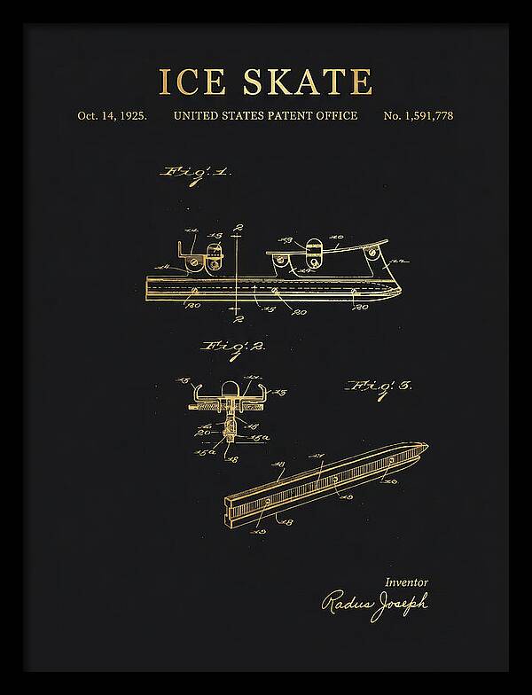 Ice Skate Gold Patent Us1591778a