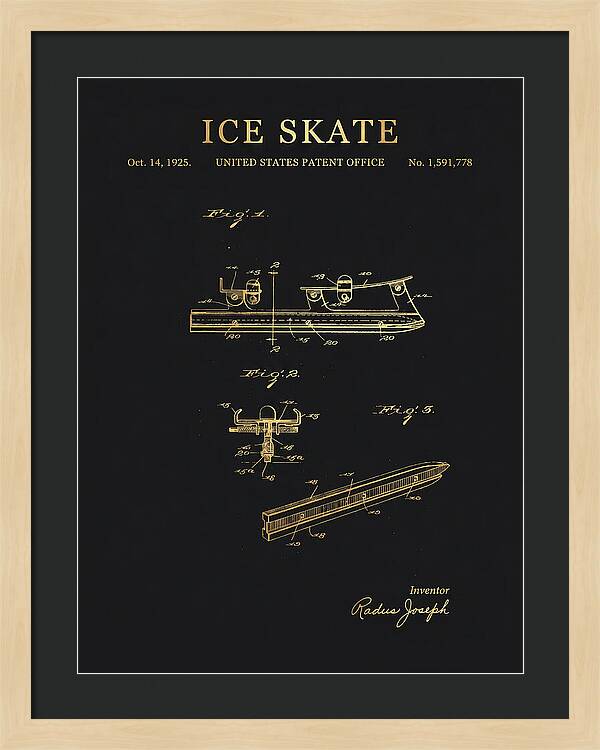Ice Skate Gold Patent Us1591778a