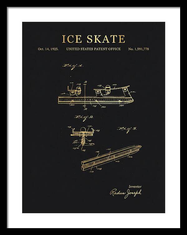 Ice Skate Gold Patent Us1591778a