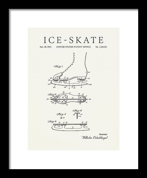 Ice Skate Minimalist Patent Us1218451a