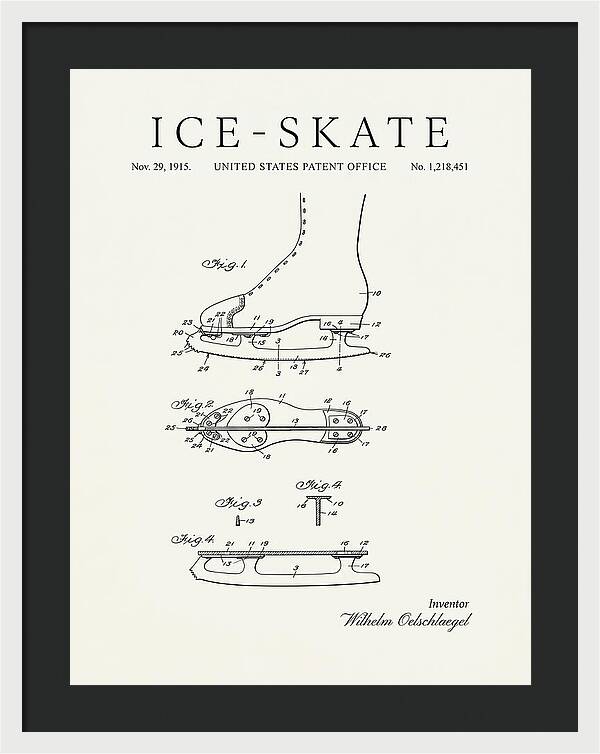 Ice Skate Minimalist Patent Us1218451a