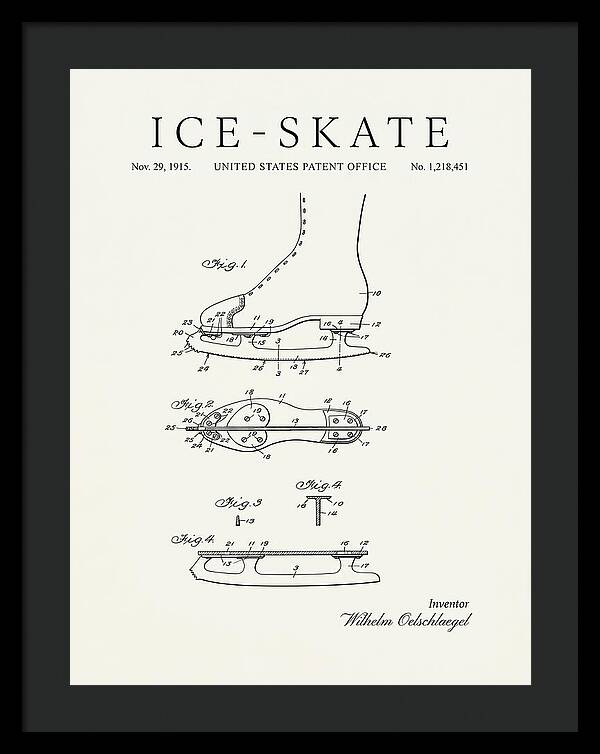 Ice Skate Minimalist Patent Us1218451a