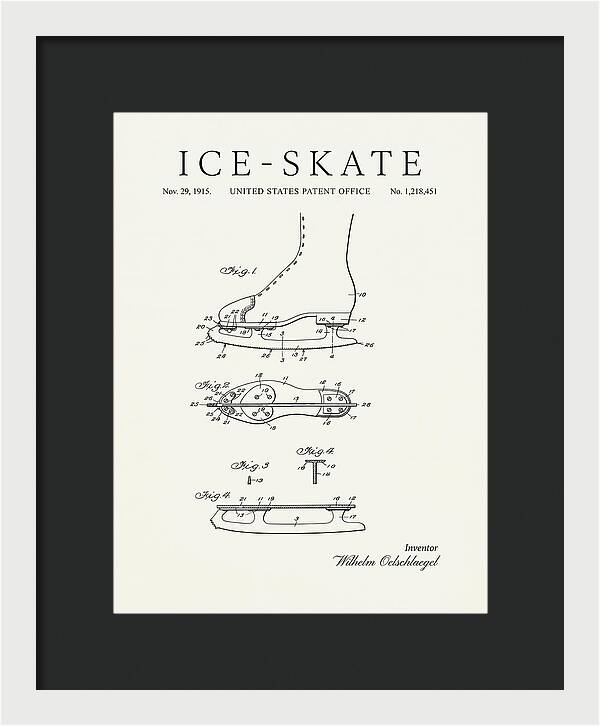 Ice Skate Minimalist Patent Us1218451a