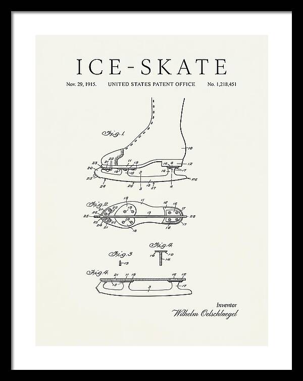 Ice Skate Minimalist Patent Us1218451a