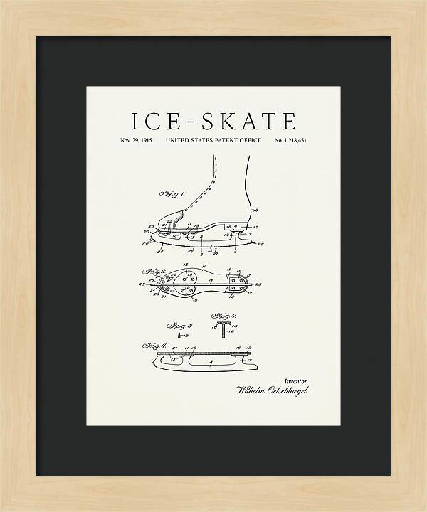 Ice Skate Minimalist Patent Us1218451a