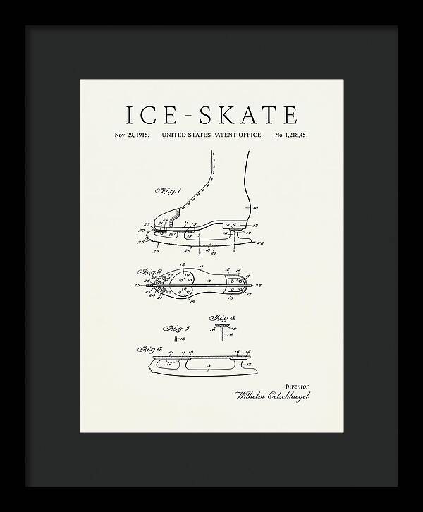 Ice Skate Minimalist Patent Us1218451a
