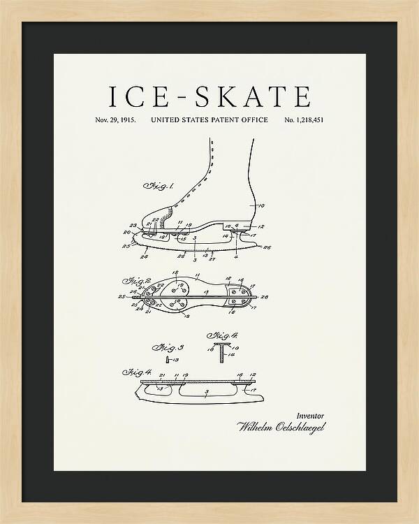 Ice Skate Minimalist Patent Us1218451a