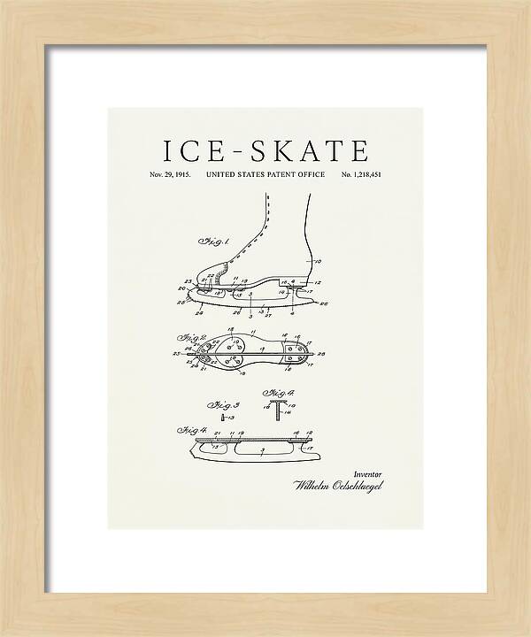 Ice Skate Minimalist Patent Us1218451a