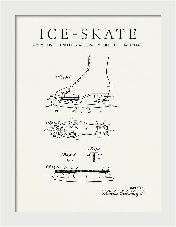 Ice Skate Minimalist Patent Us1218451a