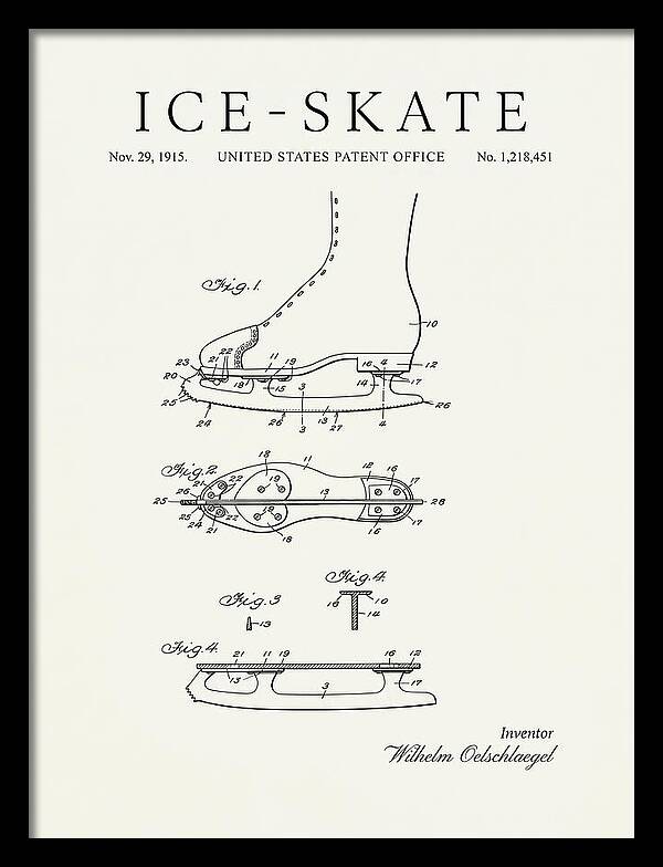 Ice Skate Minimalist Patent Us1218451a
