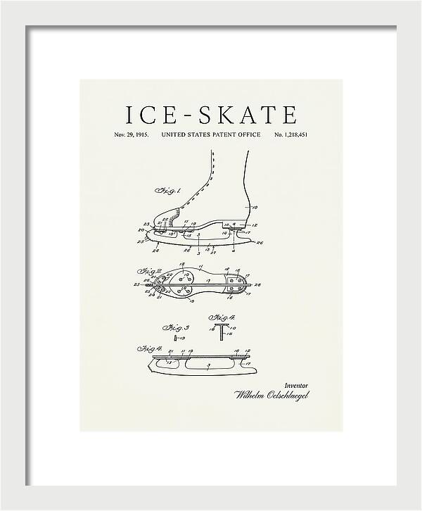 Ice Skate Minimalist Patent Us1218451a