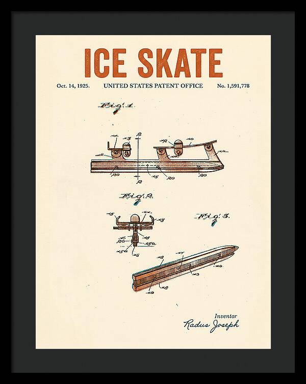 Ice Skate Retro Patent Us1591778a